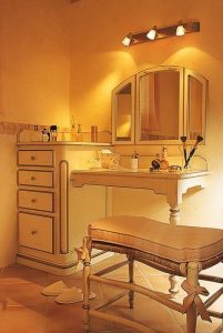 Salle de bains Aix en Provence rustique chêne laqué patiné - photo 04